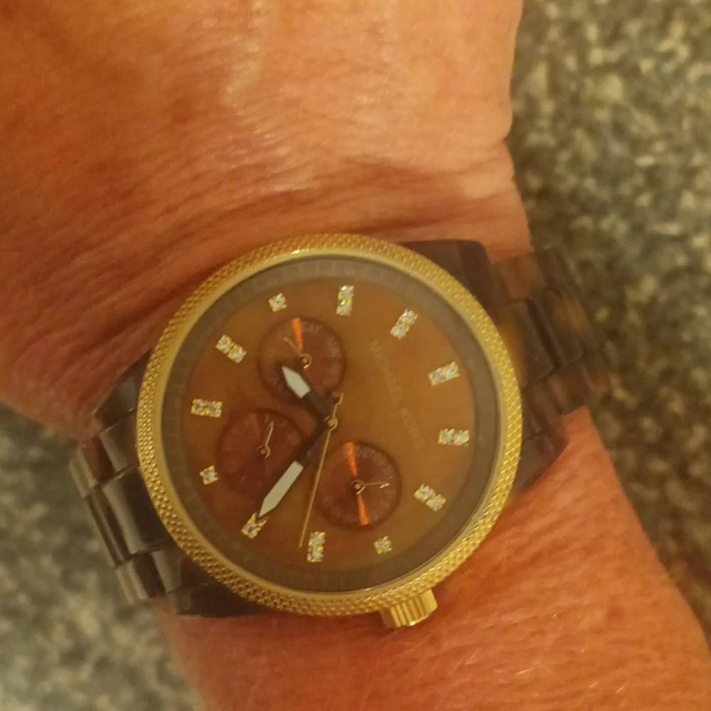 Michael Kors Gold and Brown Chronograph Women's Watch Mk 5038 Ritz
